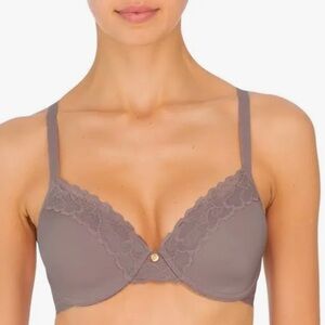 NATORI REFINED CONTOUR UNDERWIRE BRA GOLDMETAL SIZE 36D NEW WITH TAGS